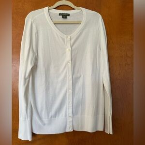 Eddie Bauer White Cardigan, women’s XL